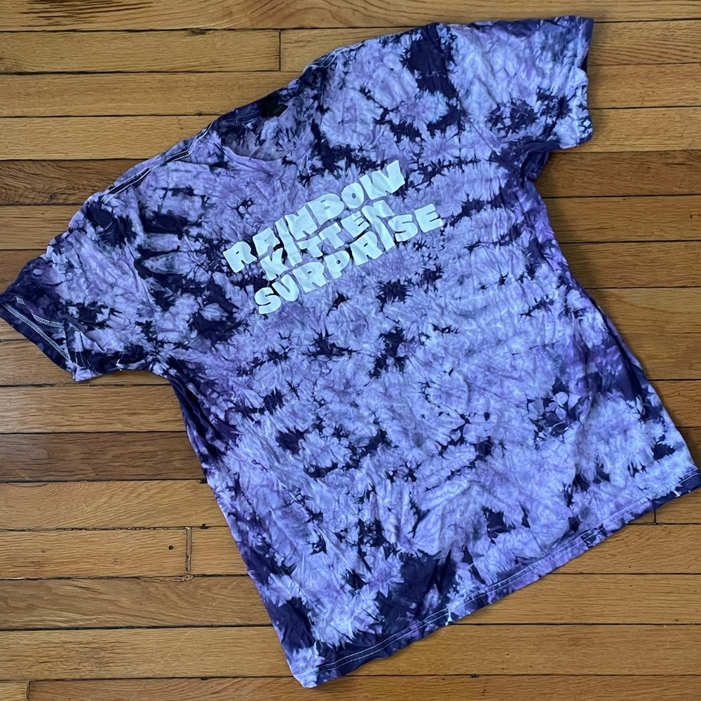 Rainbow Kitten Surprise official 2022 tour merch, purple tie dye, sz XL